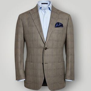J.HILBURN VITALE BARBERIS CANONICO Wool Mens Blazer Sport Coat Jacket 44R Plaid